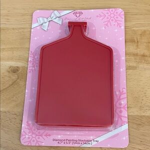 Diamond Art Club Large Red Diamond Painting Stackable Tray for Drills